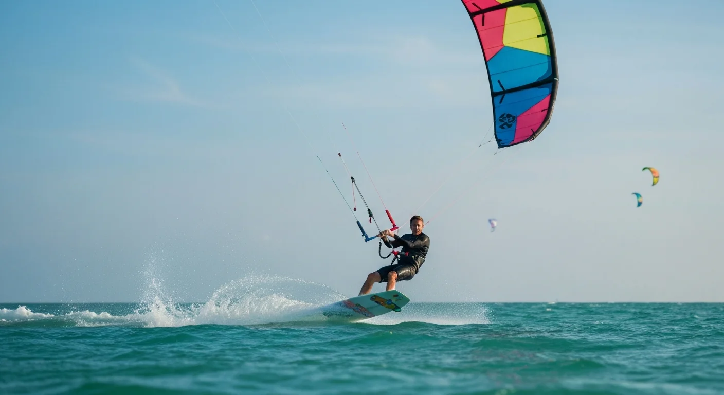 Kitesurfer at East Coast Park Singapore