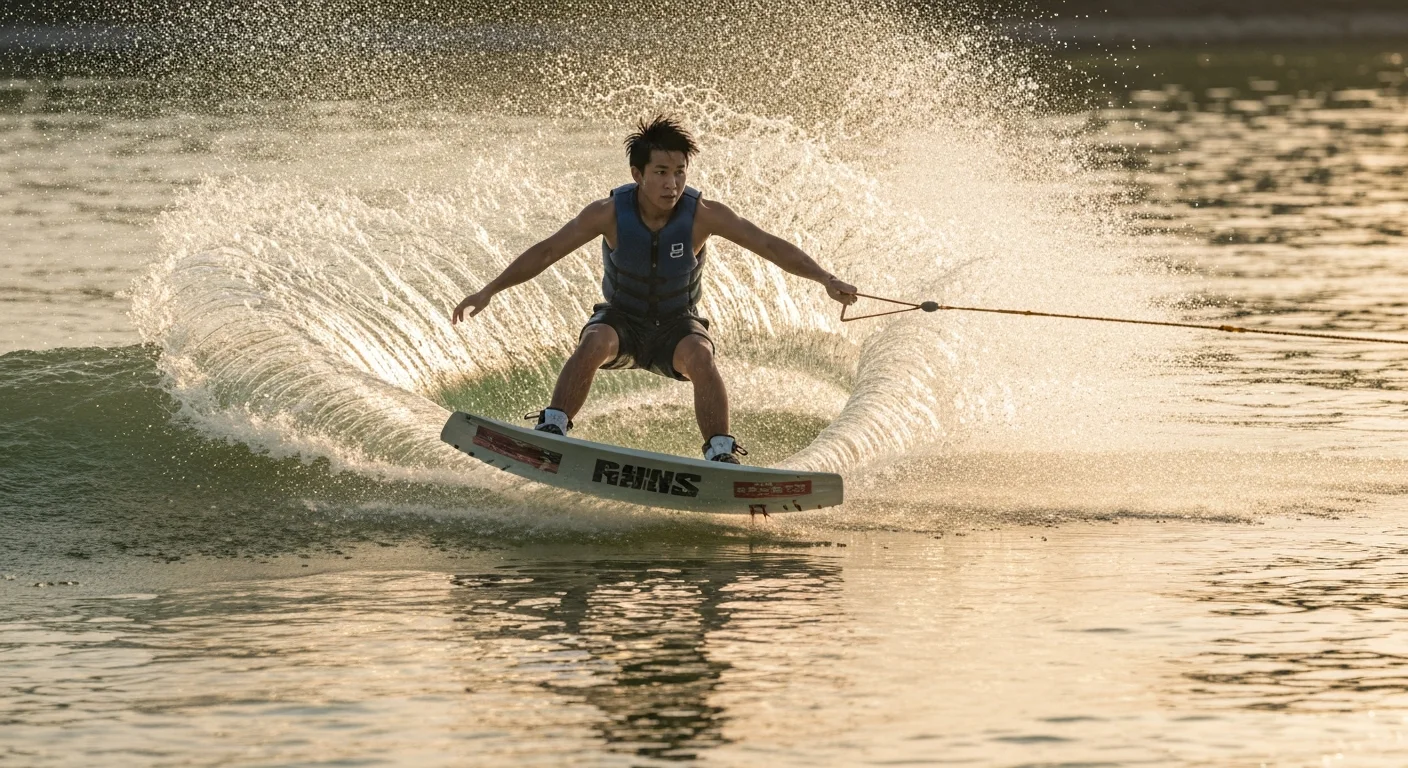 Wakeboarder on East Coast waters Singapore